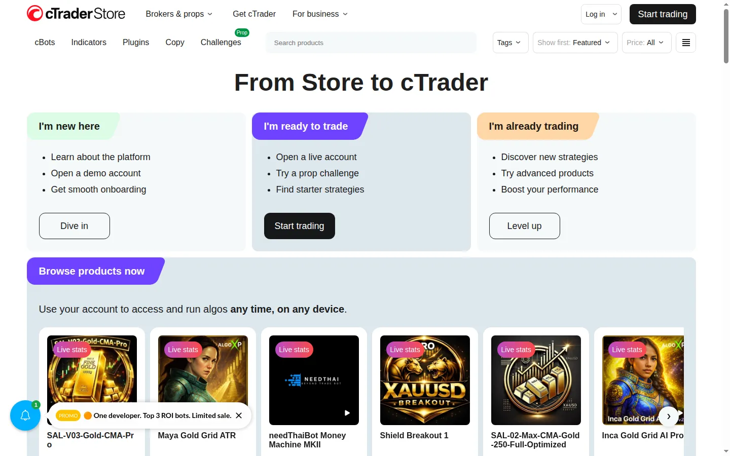 cTrader screenshot